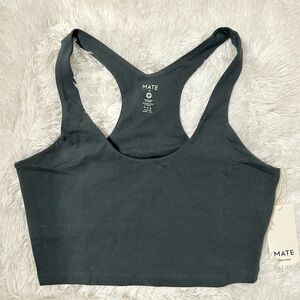 MATE the Label Dark Greenish Gray Organic Tank Top
